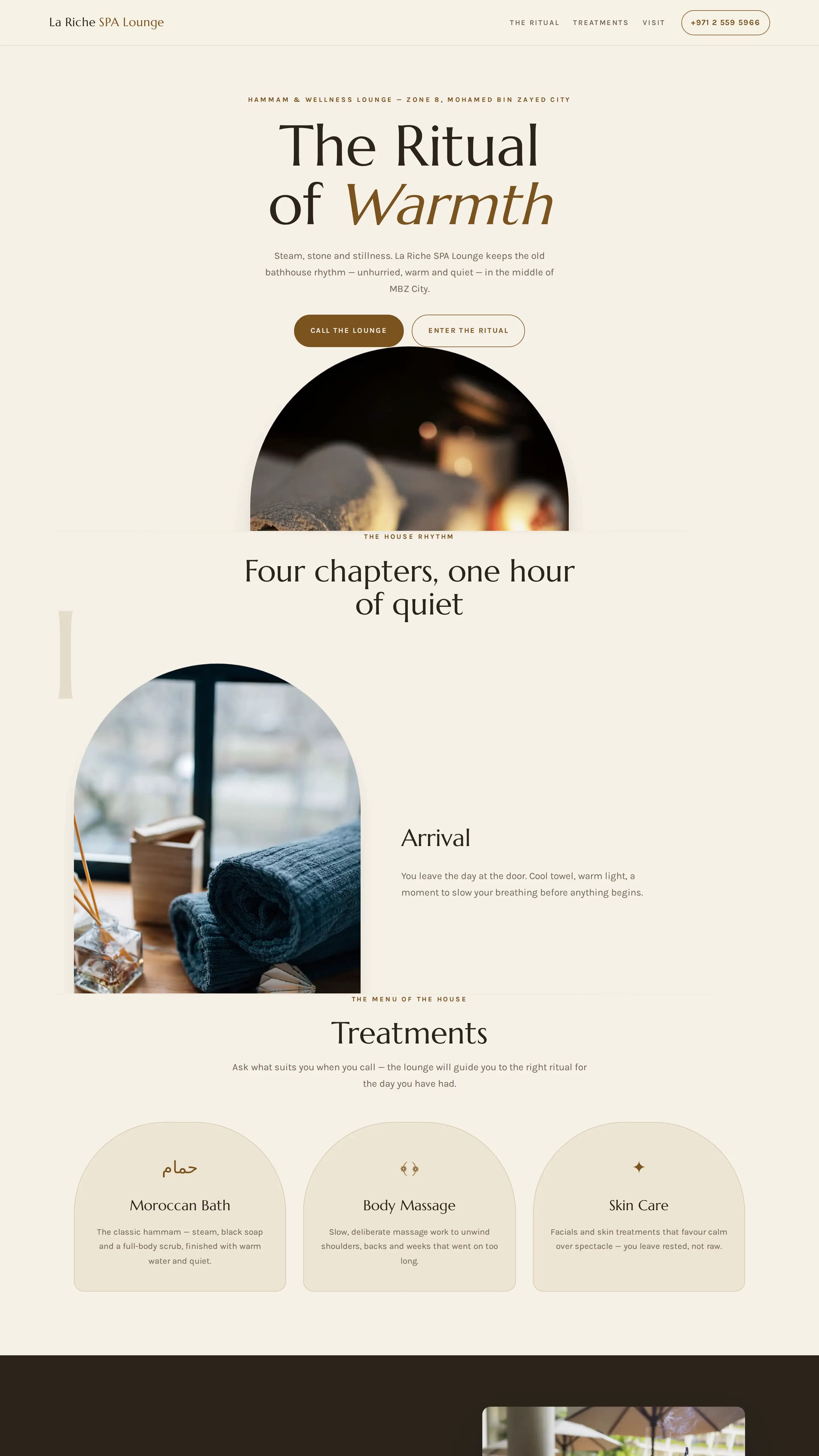 La Riche SPA Lounge template — spa & wellness website design