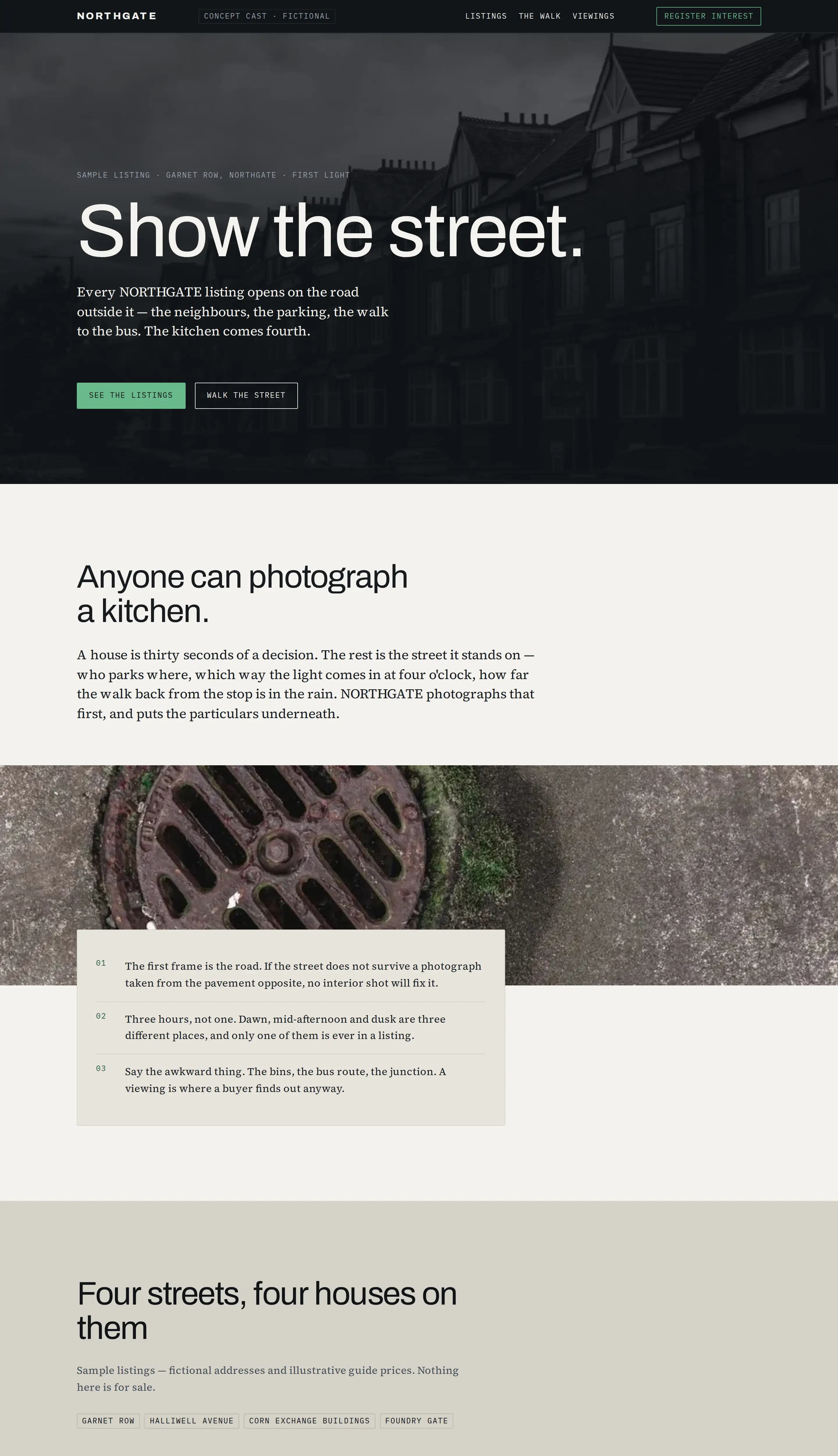Northgate template — estate agency website design